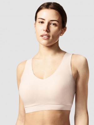 Chantelle SoftStretch Padded V-Neck Bras Nude Blush | USA 1394LHT