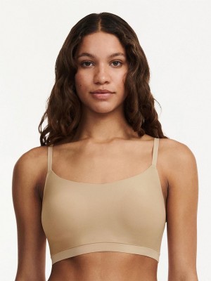 Chantelle SoftStretch Scoop Paddedlette Bras Nude Sand | USA 1452NBA