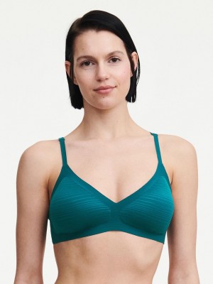 Chantelle SoftStretch Stripeslette Bras Emerald | USA 1202ORX