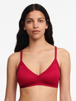 Chantelle SoftStretch Stripeslette Bras Passion Red | USA 1430EXG