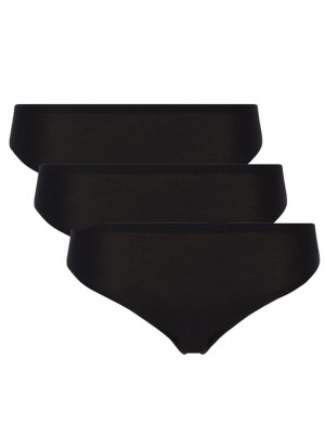 Chantelle SoftStretch Thong 3-Pack Panties Black | USA 2015HKW