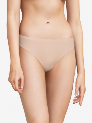 Chantelle SoftStretch Thong Panties Nude Rose | USA 1942XFU