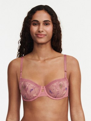 Chantelle Suzy Lace Unlined Demi, Passionata designed by CL Bras Rosewood Multico | USA 1132JJE