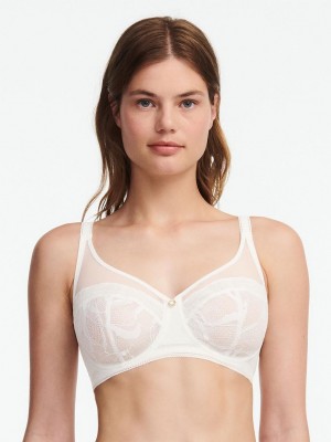 Chantelle True Lace Full Coverage Underwire Bras Milk | USA 1010NBA