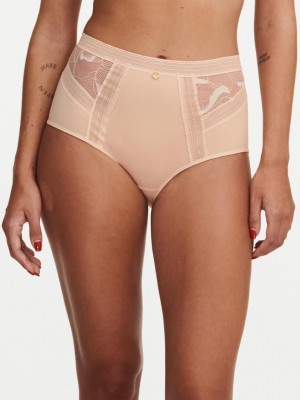 Chantelle True Lace High Waisted Brief Panties Nude Blush | USA 1940LHT