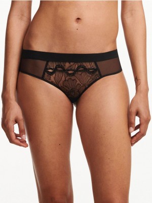 Chantelle Xtravagant Lace Hipster Panties Black | USA 2448ISL