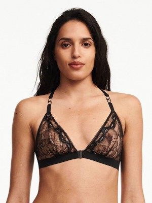 Chantelle Xtravagant Lace Unlined Wireless Bras Black | USA 2185RWH