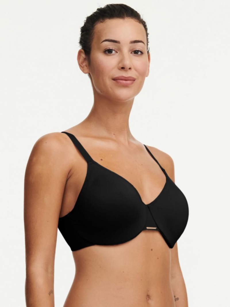 Chantelle Bare Essential Seamless Unlined Minimizer Bras Black | USA 1537YUK