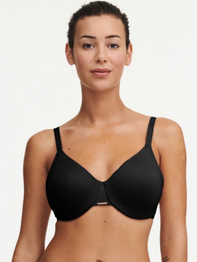 Chantelle Bare Essential Seamless Unlined Minimizer Bras Black | USA 1537YUK