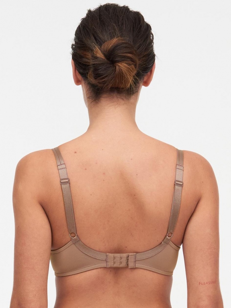 Chantelle Basic Invisible Smooth Support T-Shirt Bras Nude Hazelnut | USA 1159KIR