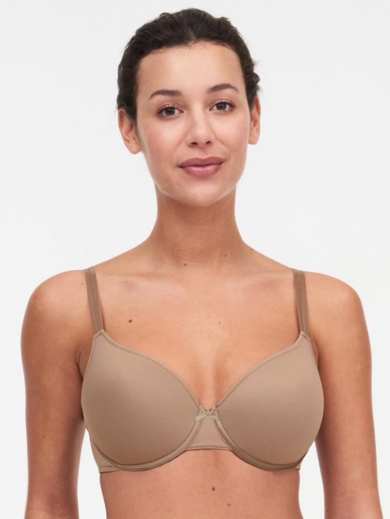 Chantelle Basic Invisible Smooth Support T-Shirt Bras Nude Hazelnut | USA 1159KIR