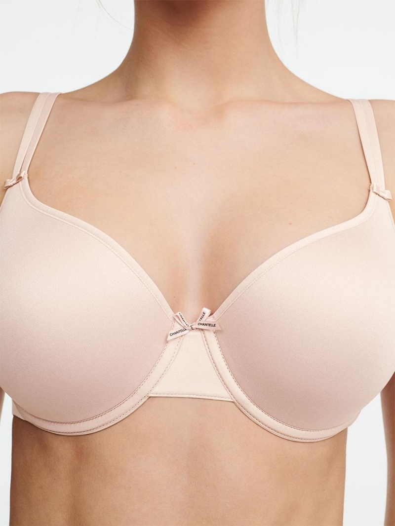 Chantelle Basic Invisible Smooth Support T-Shirt Bras Nude Rose | USA 1508EXG