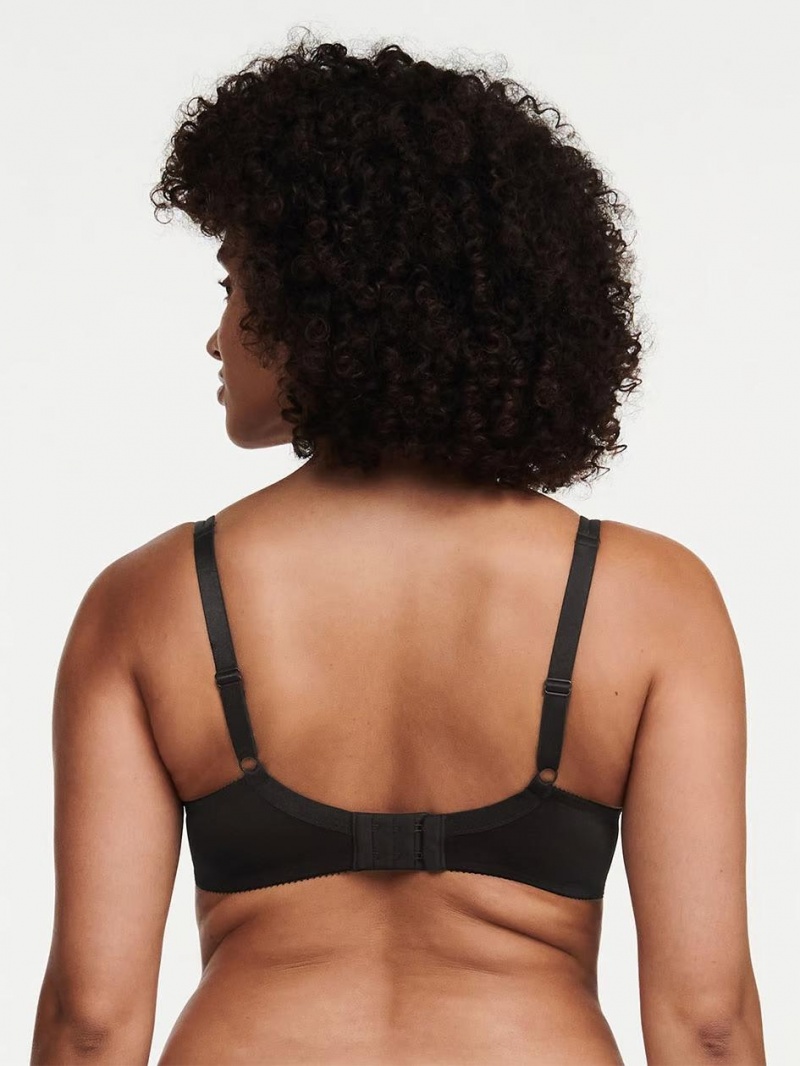 Chantelle Basic Invisible Smooth Support T-Shirt Bras Black | USA 1554VDO