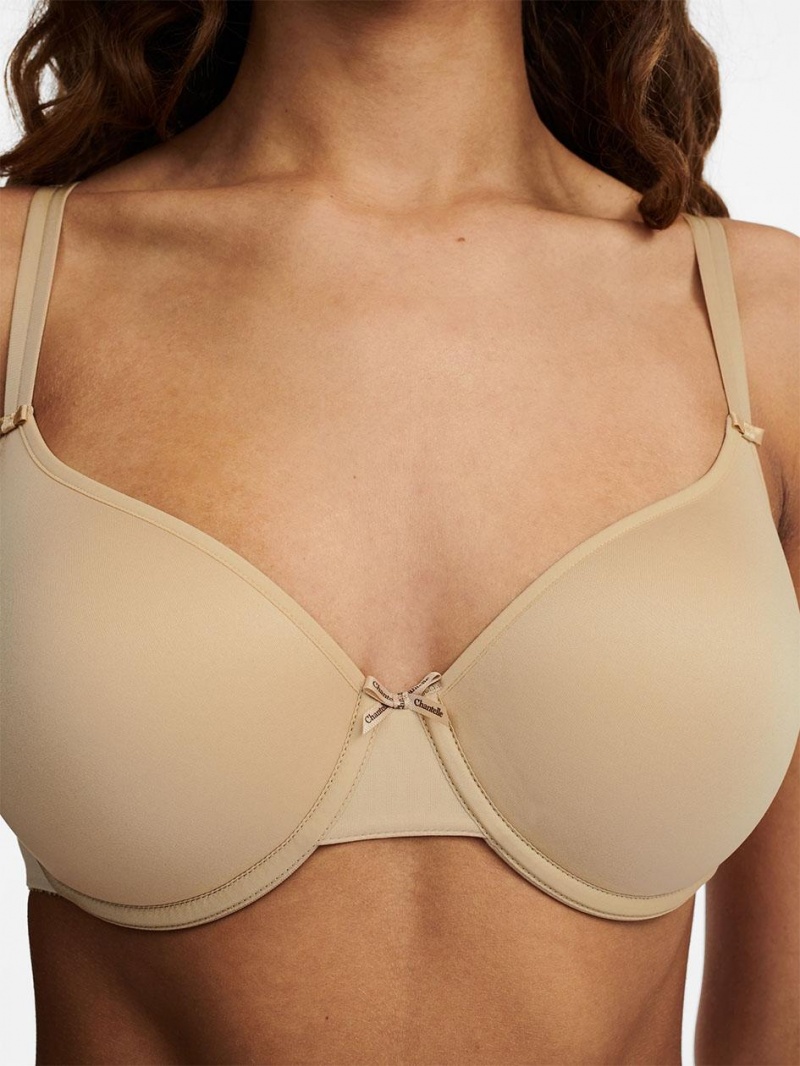 Chantelle Basic Invisible Smooth Support T-Shirt Bras Nude Beige | USA 1617ISZ