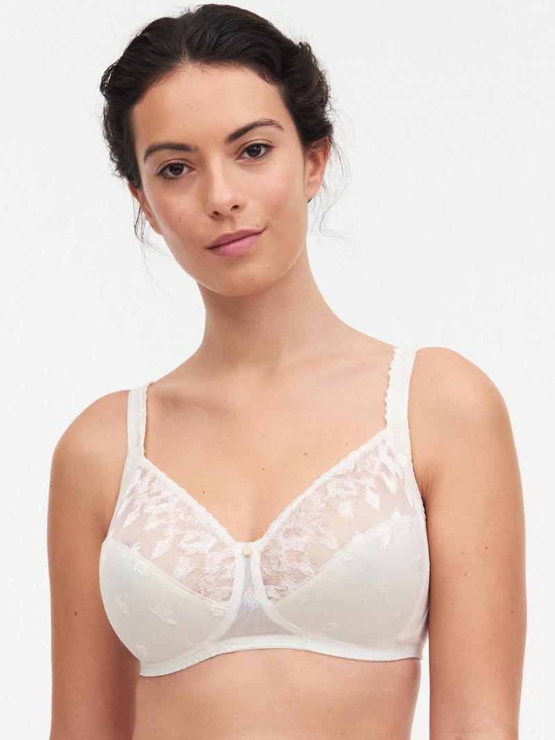 Chantelle Bold Curve Full Coverage Wireless Bras Ivory Multi | USA 1036NBA