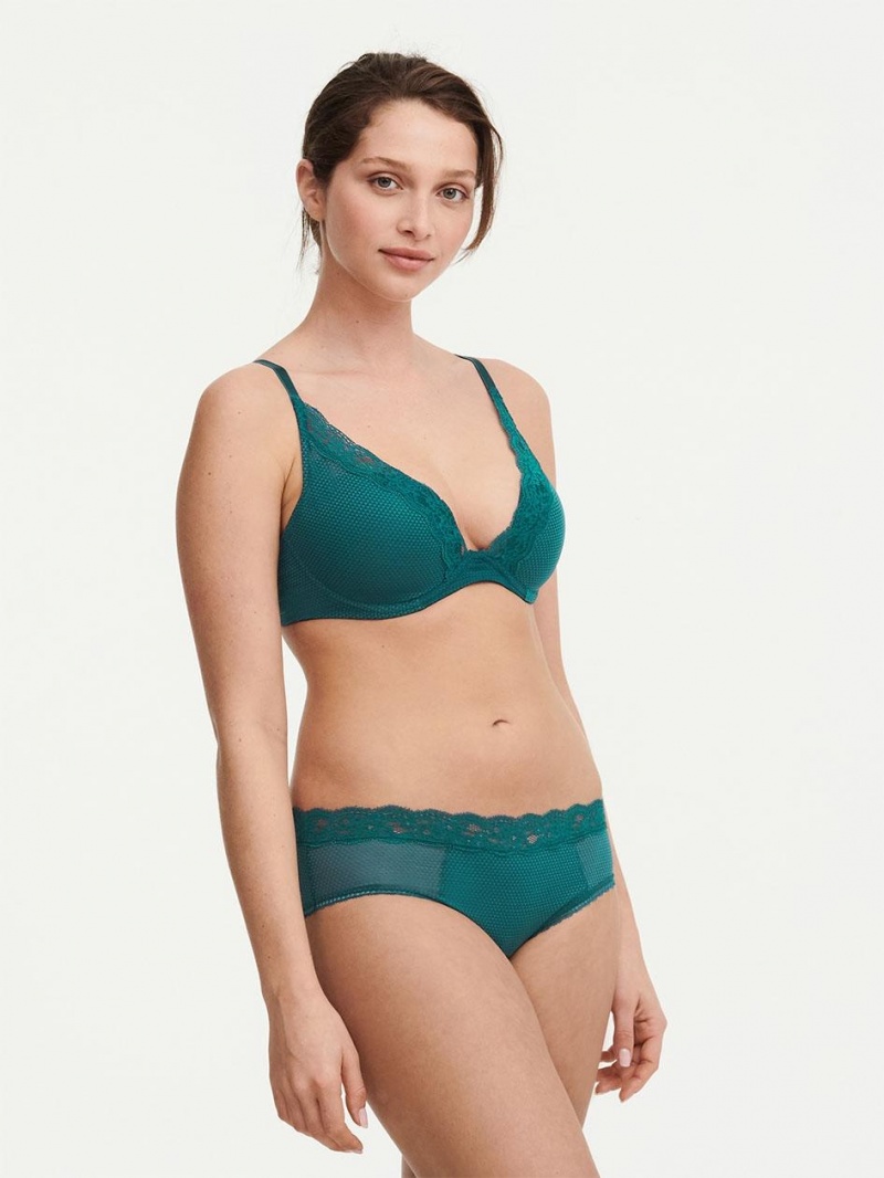 Chantelle Brooklyn Plunge, Passionata designed by CL Bras Emerald | USA 1193MAS