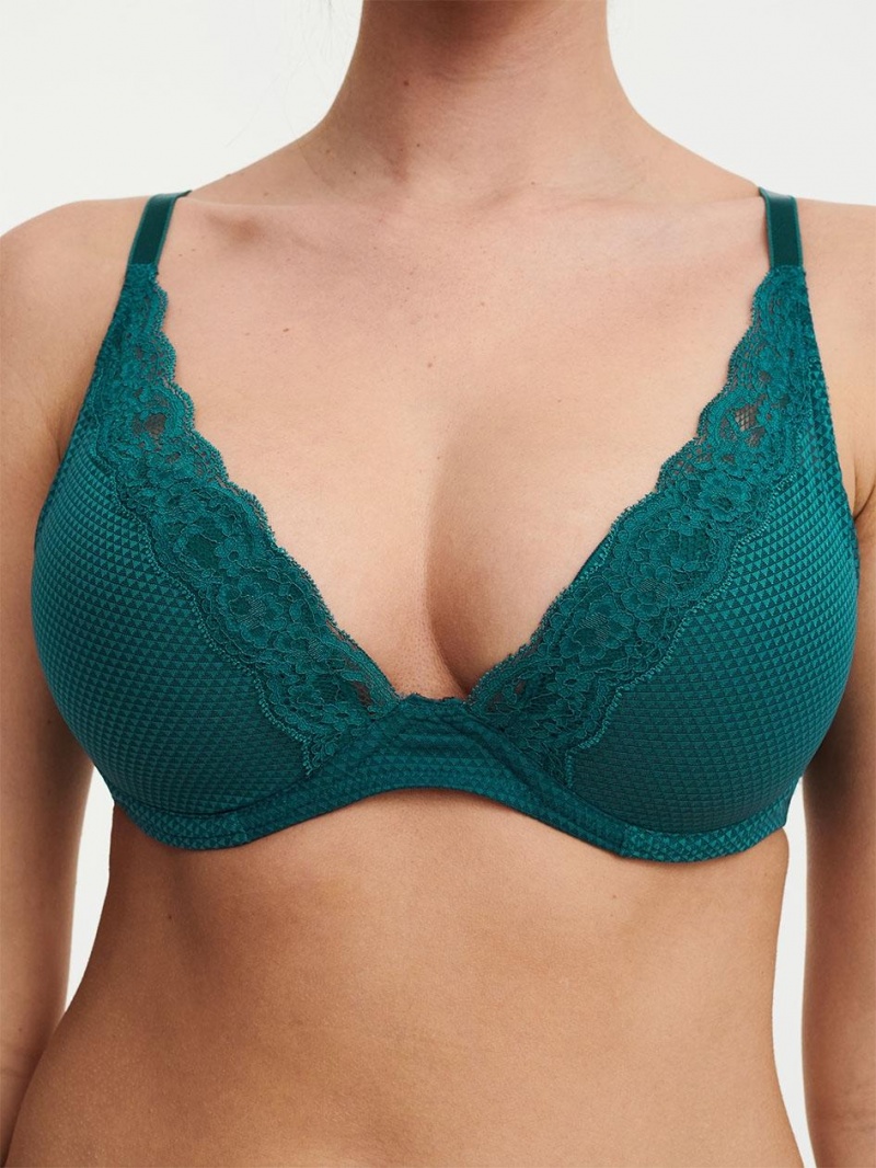 Chantelle Brooklyn Plunge, Passionata designed by CL Bras Emerald | USA 1193MAS