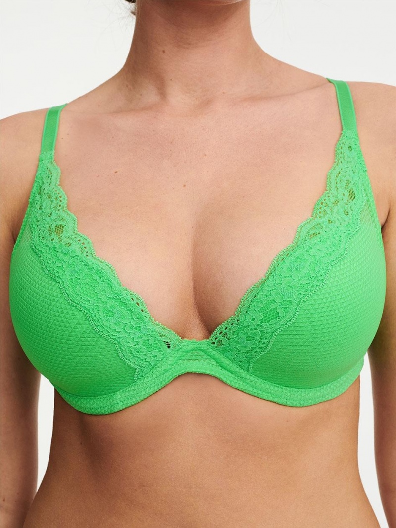 Chantelle Brooklyn Plunge, Passionata designed by CL Poison Green Bras Poision Green | USA 1207FMM