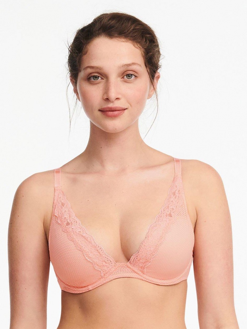 Chantelle Brooklyn Plunge, Passionata designed by CL Bras Candlelight Peach | USA 1406TVJ