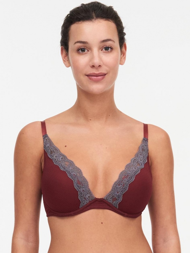 Chantelle Brooklyn Plunge, Passionata designed by CL Bras Fig/Chestnut | USA 1004LHT