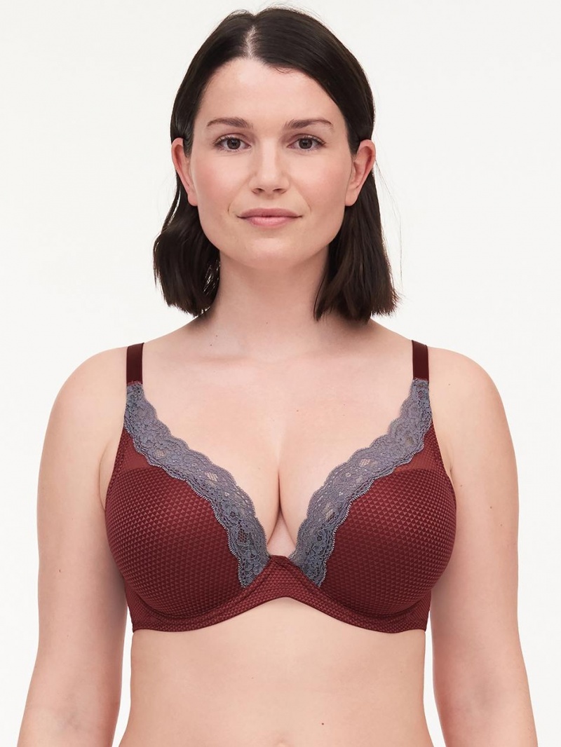 Chantelle Brooklyn Plunge, Passionata designed by CL Bras Fig/Chestnut | USA 1004LHT