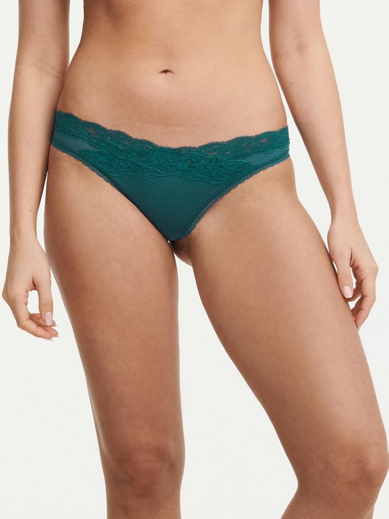 Chantelle Brooklyn Thong, Passionata designed by CL Panties Emerald | USA 1632VDO