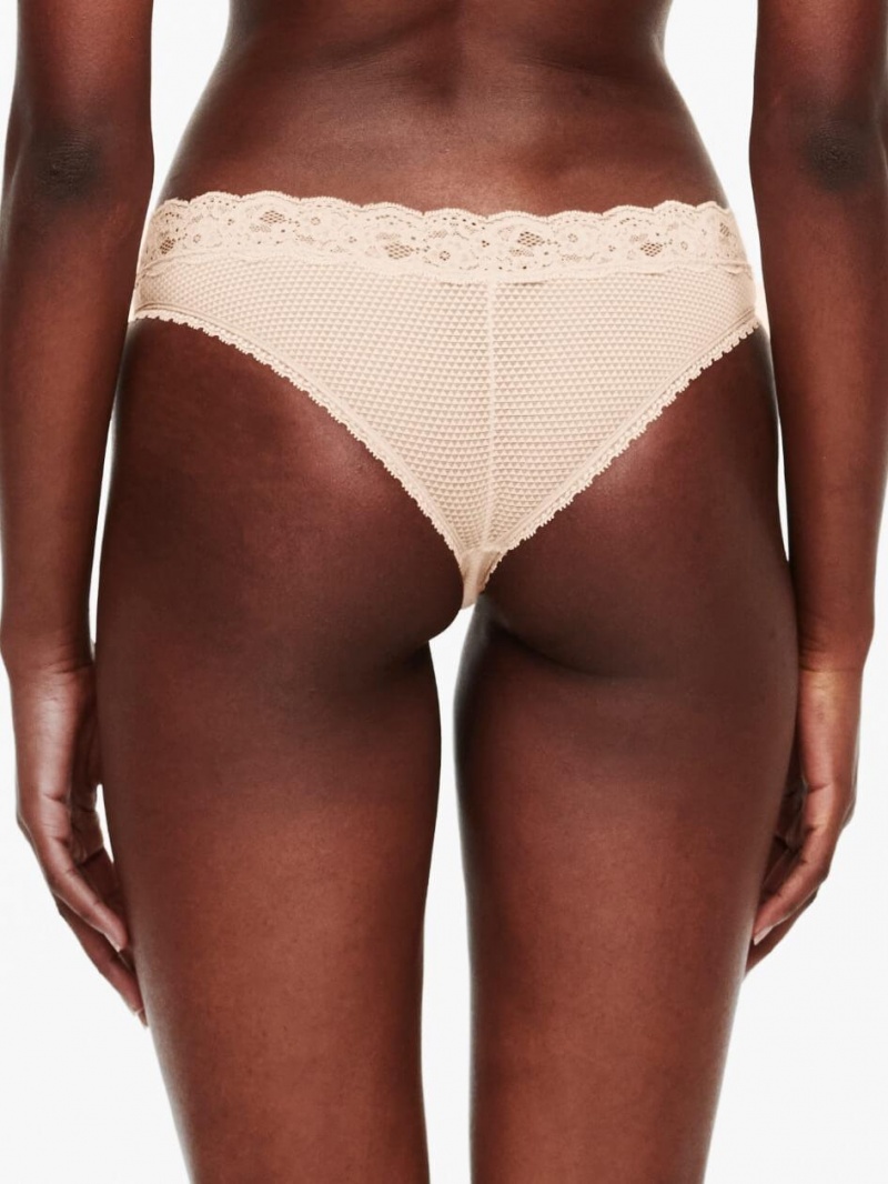 Chantelle Brooklyn Thong, Passionata designed by CL Panties Nude Cappuccino | USA 1657CEI