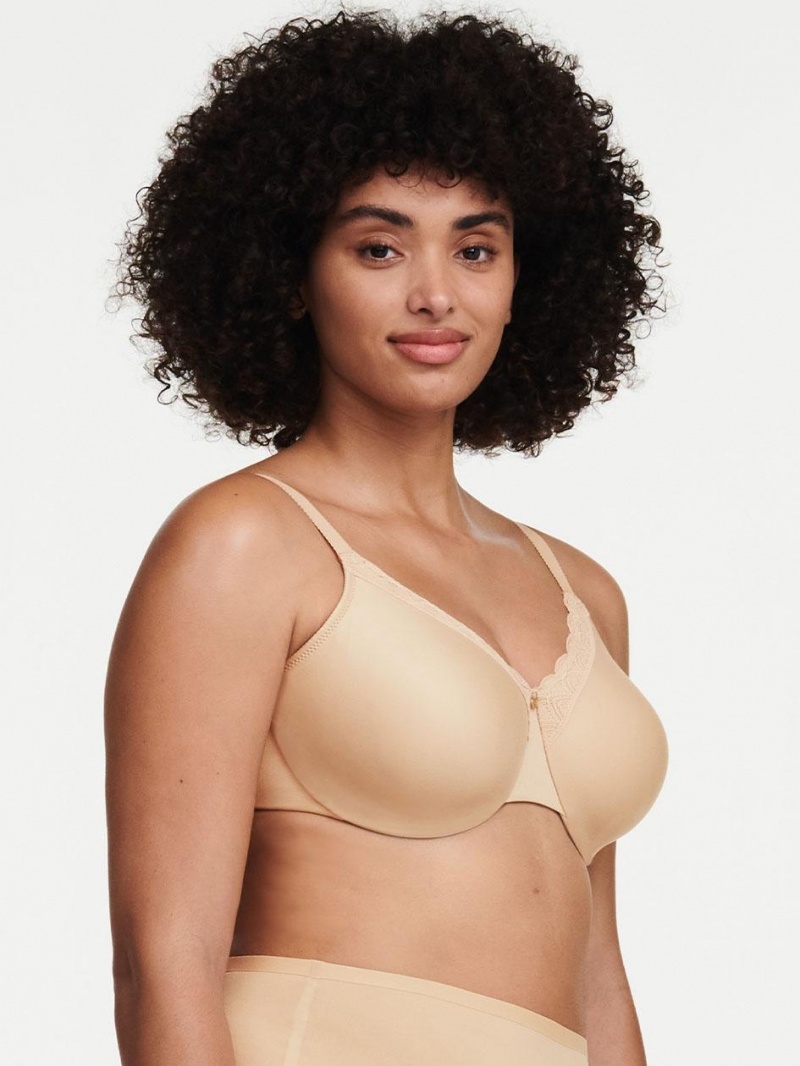 Chantelle C Comfort Seamless Unlined Underwire Bras Nude Sand | USA 1070UTL