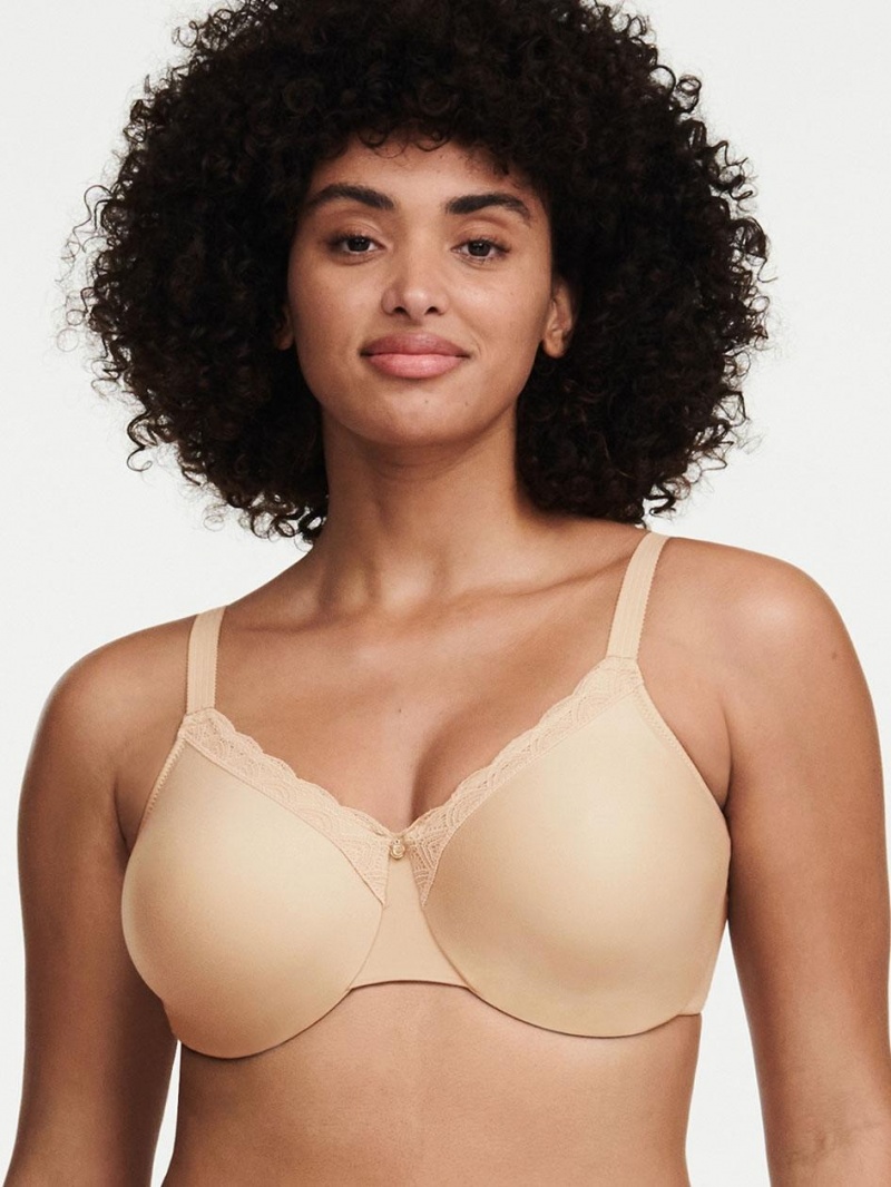 Chantelle C Comfort Seamless Unlined Underwire Bras Nude Sand | USA 1070UTL