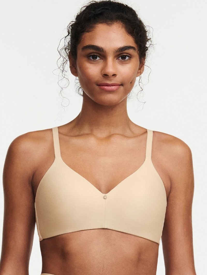 Chantelle C Comfort Wirefree T-Shirt Bras Nude Sand | USA 1174UTL