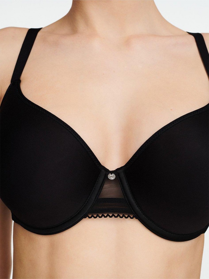 Chantelle C Jolie Comfort Convertible T-Shirt Bras Black | USA 2281CEI