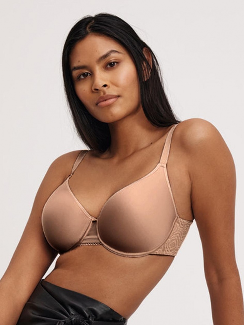 Chantelle C Jolie Comfort Convertible T-Shirt Bras Mocha Mousse | USA 1025FMM