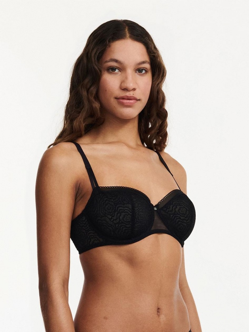 Chantelle C Jolie Demi Bras Black | USA 1612EXG