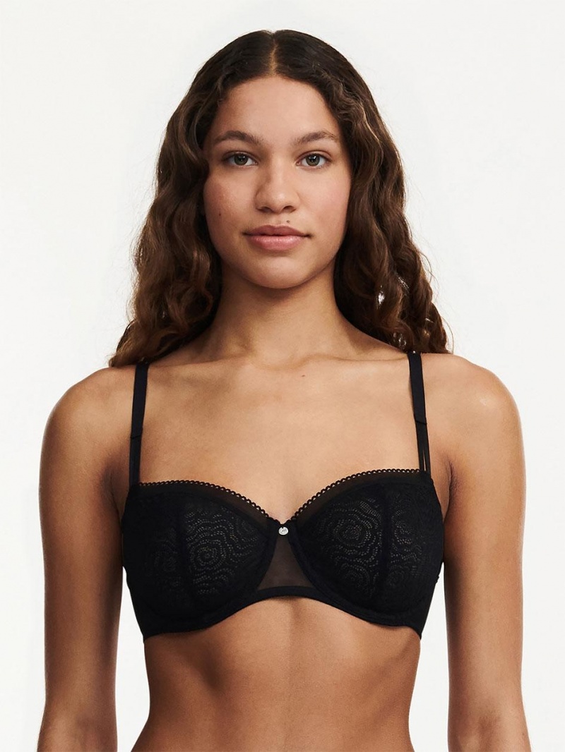 Chantelle C Jolie Demi Bras Black | USA 2271SOB