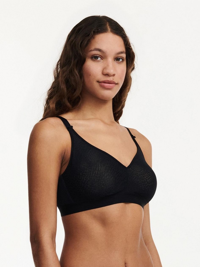 Chantelle C Magnifique Full Bust Wirefree Bras Black | USA 1483RWH