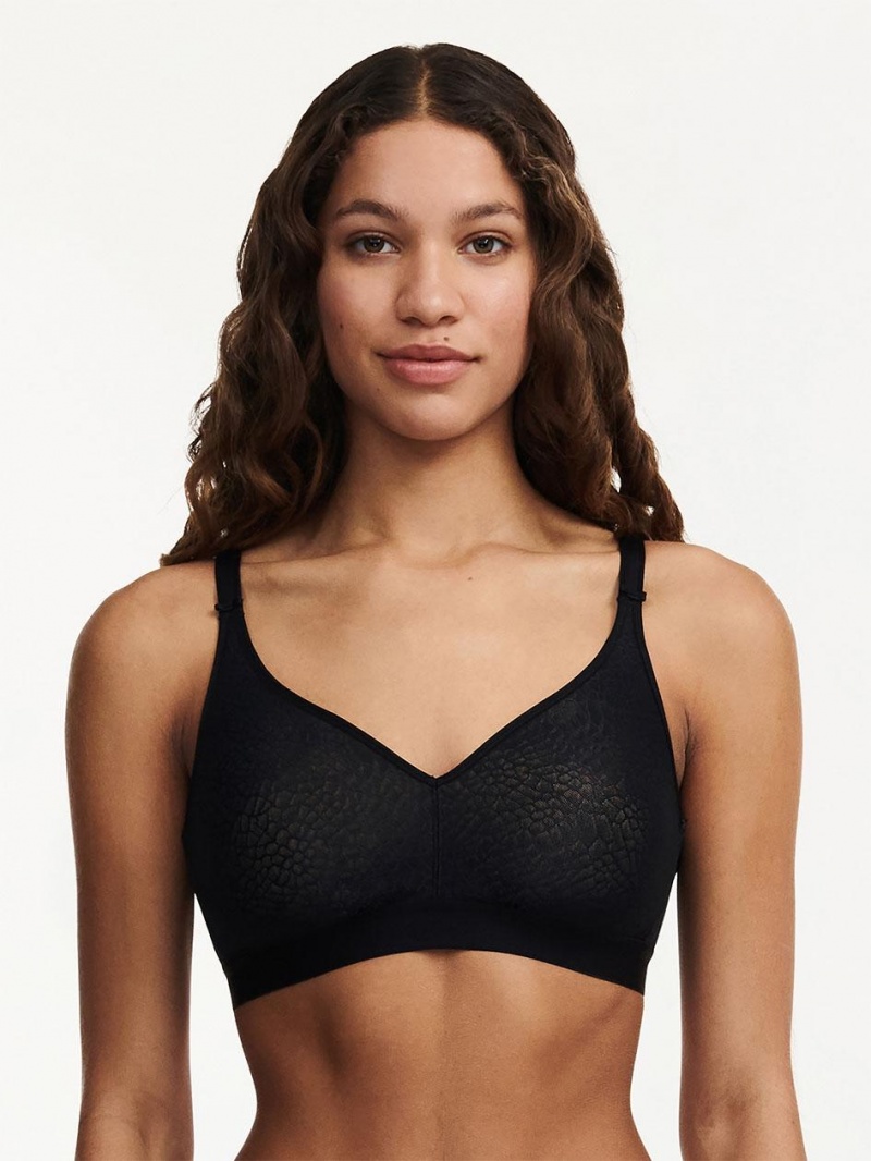 Chantelle C Magnifique Full Bust Wirefree Bras Black | USA 1483RWH