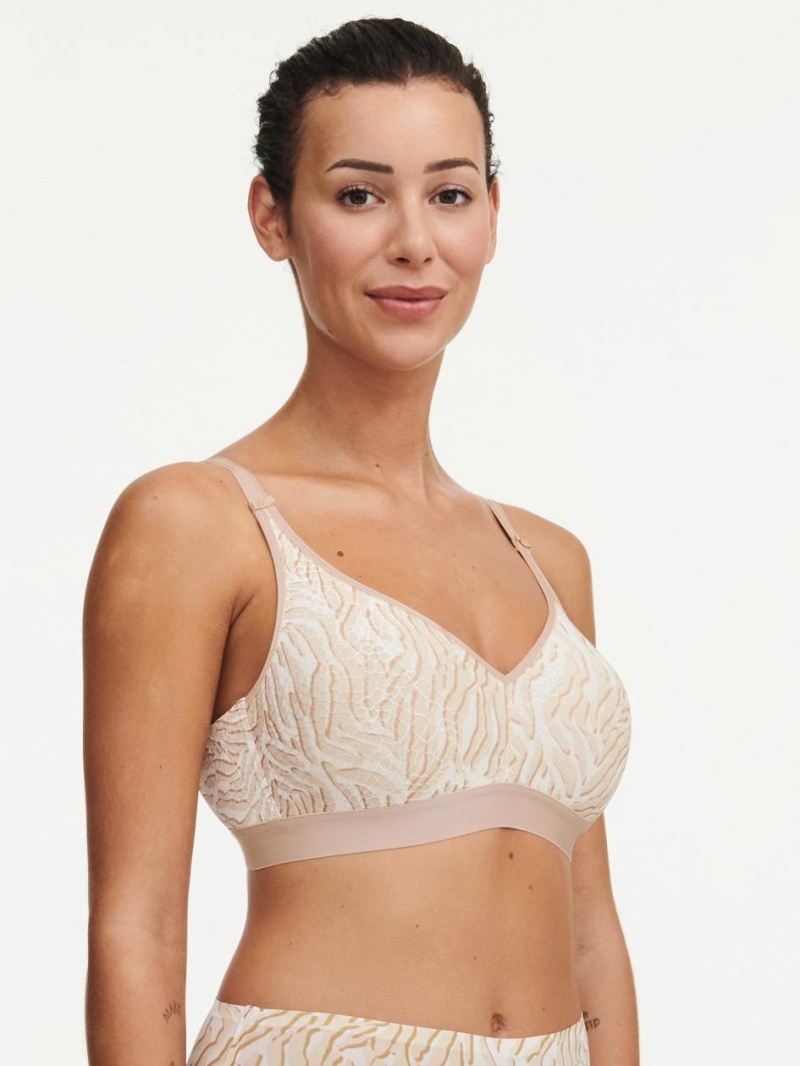 Chantelle C Magnifique Full Bust Wirefree Bras Desert | USA 1089MAS