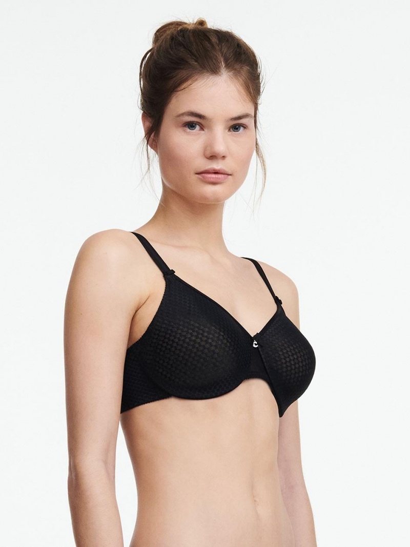 Chantelle C Magnifique Nouveau Seamless Unlined Minimizer Bras Black | USA 1489PQC