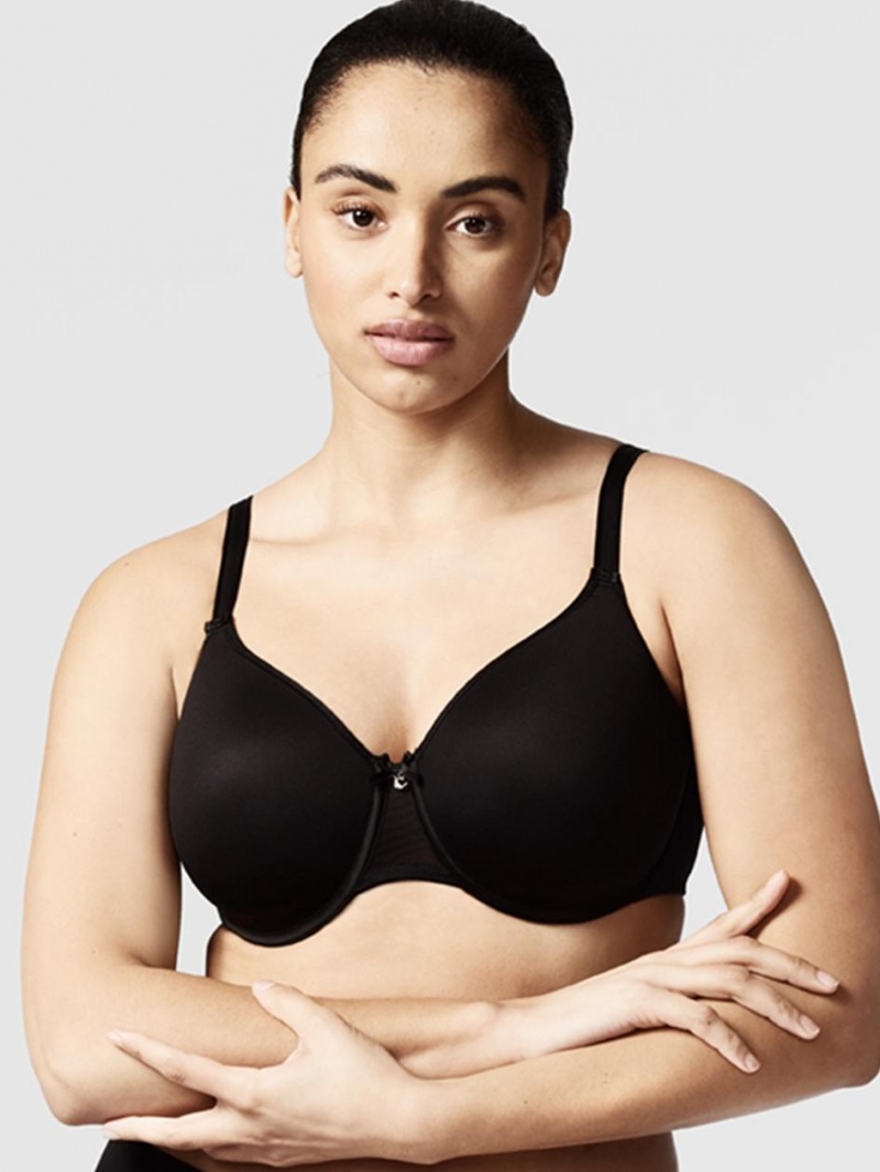 Chantelle C Magnifique Seamless Smooth Minimizer Bras Black | USA 1536TVJ