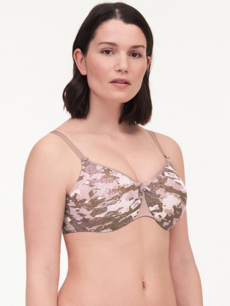 Chantelle C Magnifique Seamless Unlined Minimizer Bras Camo Print | USA 1198TVJ