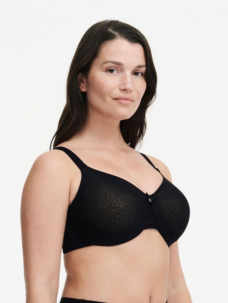 Chantelle C Magnifique Seamless Unlined Minimizer Bras Black | USA 1604XFU