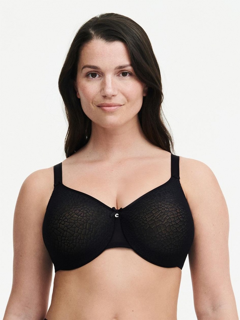 Chantelle C Magnifique Seamless Unlined Minimizer Bras Black | USA 1604XFU