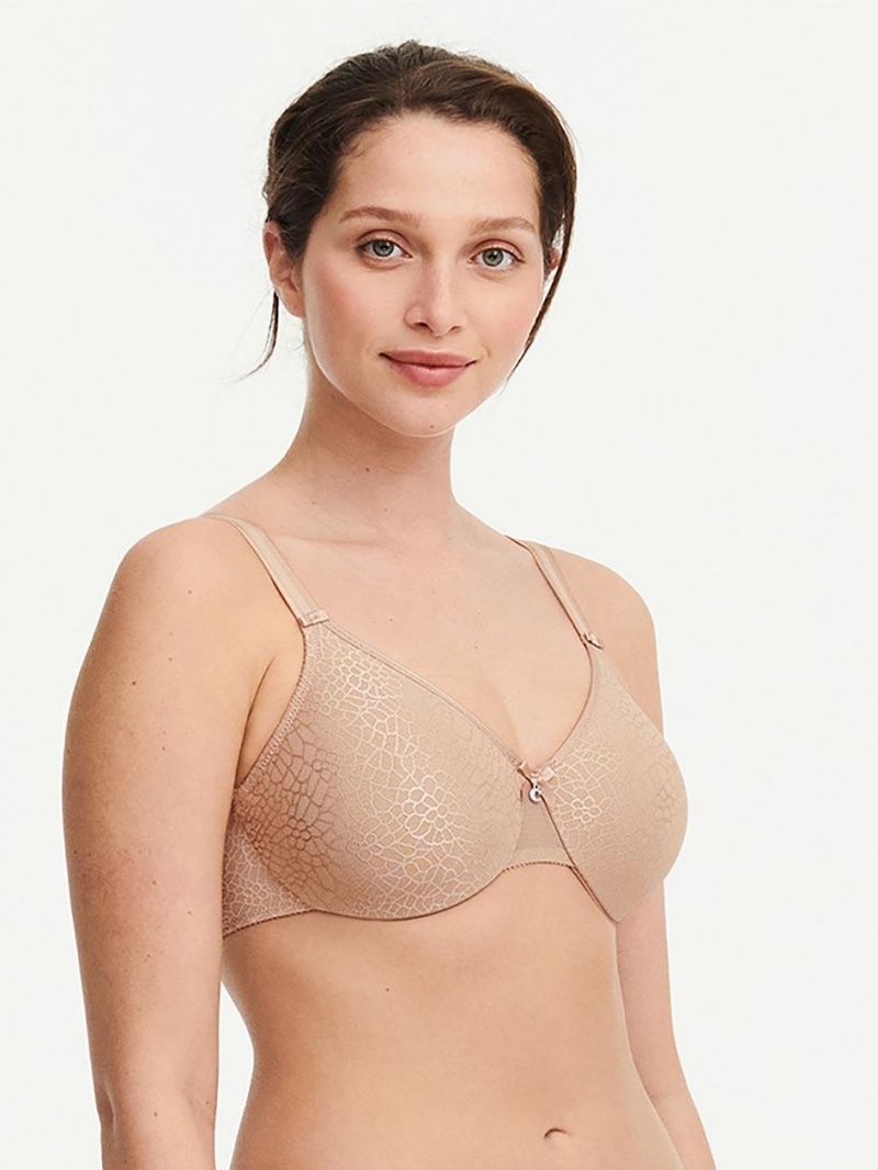 Chantelle C Magnifique Seamless Unlined Minimizer Bras Nude Sand | USA 1623FMM