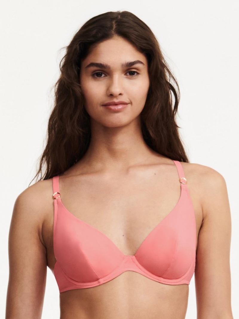 Chantelle Celestial Plunge Underwire Top Swim Rose | USA 2568KIO