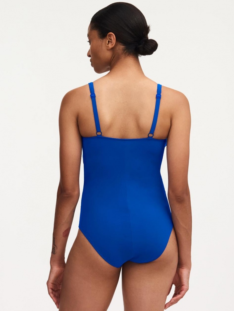 Chantelle Celestial Plunge Underwiresuit Swim Deep Blue | USA 2570HKA