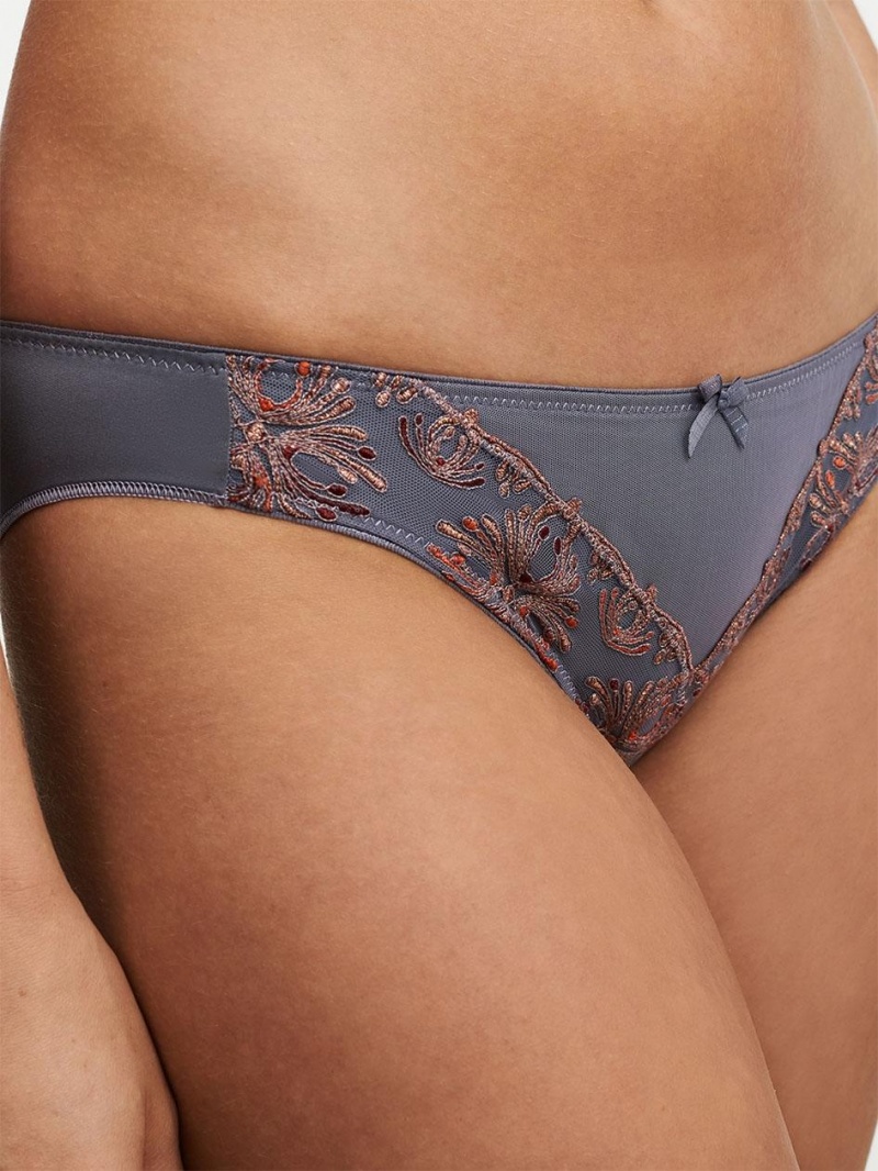 Chantelle Champs Elysees Bikini Panties Slate Grey | USA 2471APH