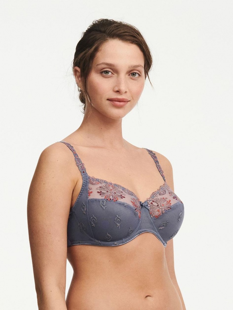 Chantelle Champs Elysées Full Coverage Unlined Bras Slate Grey | USA 2287WYF