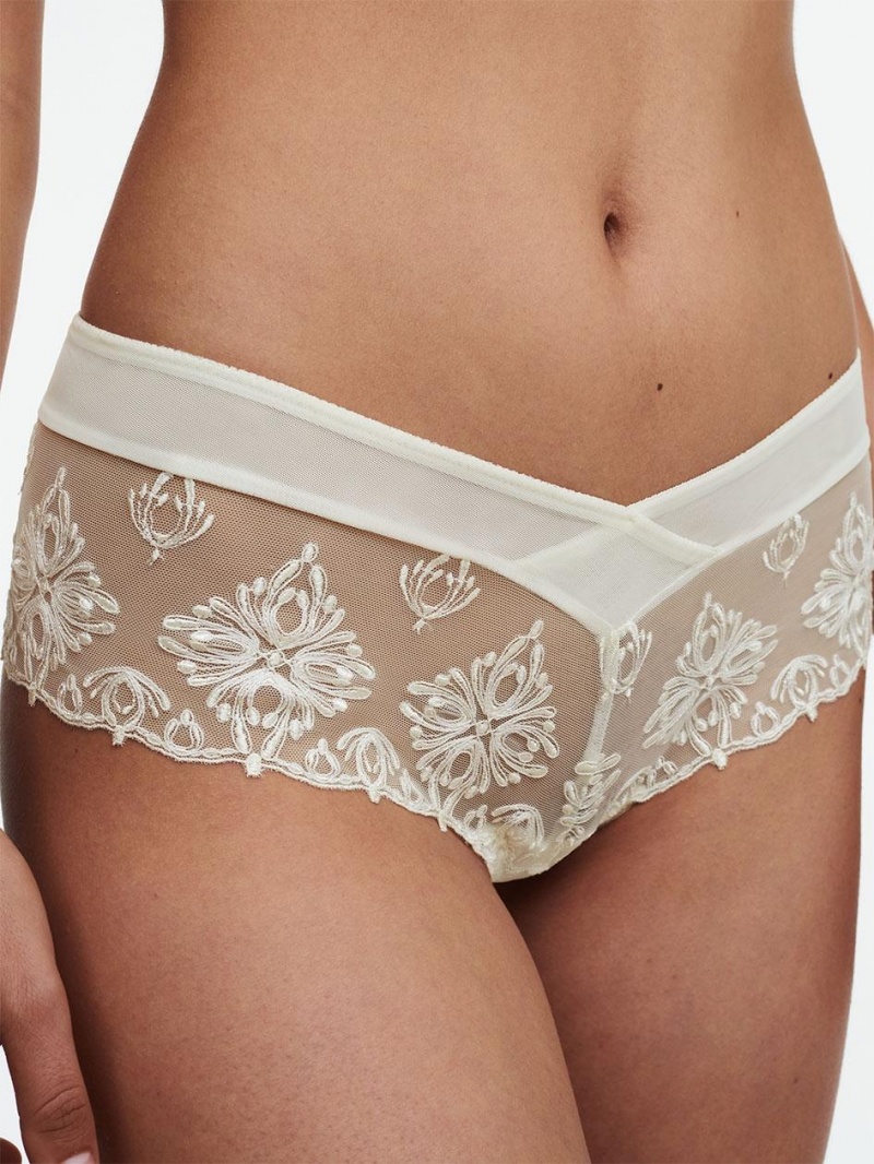 Chantelle Champs Elysées Lace Hipster Panties Ivory | USA 2044LHT