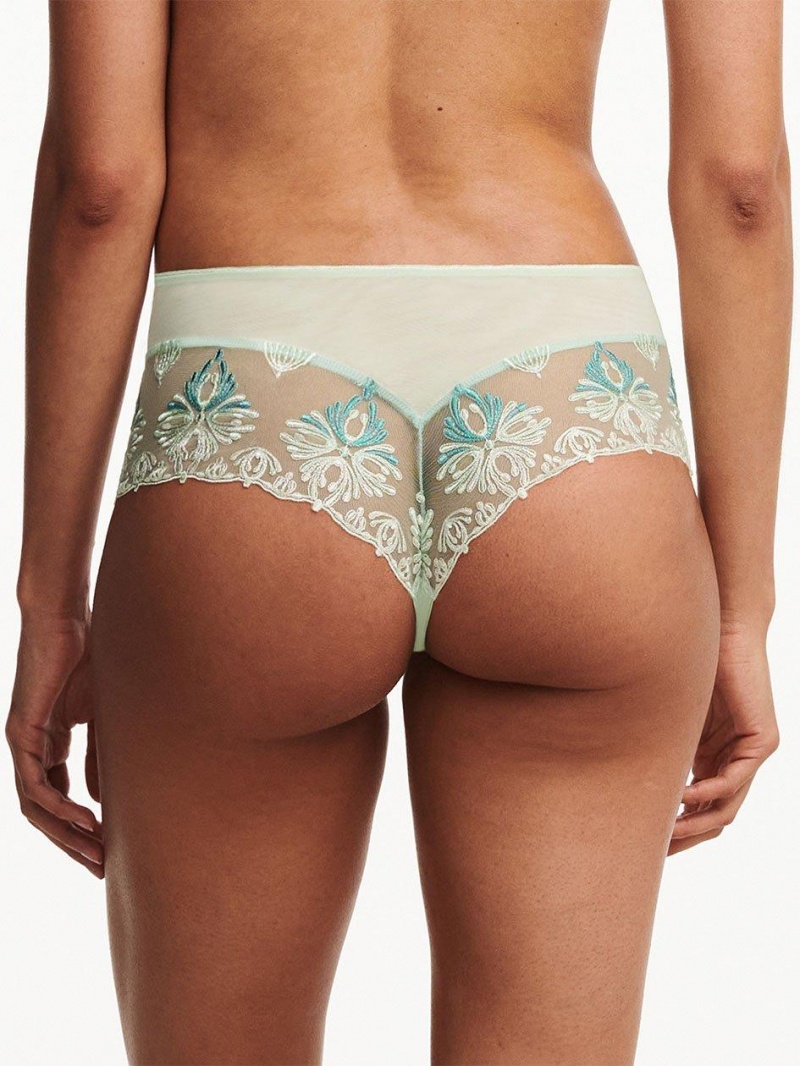 Chantelle Champs Elysées Lace Hipster Panties Green Lily Multico | USA 2048VDO