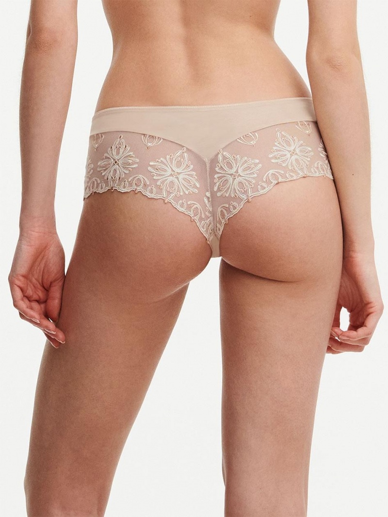 Chantelle Champs Elysées Lace Hipster Panties Nude Cappuccino | USA 2049BCP